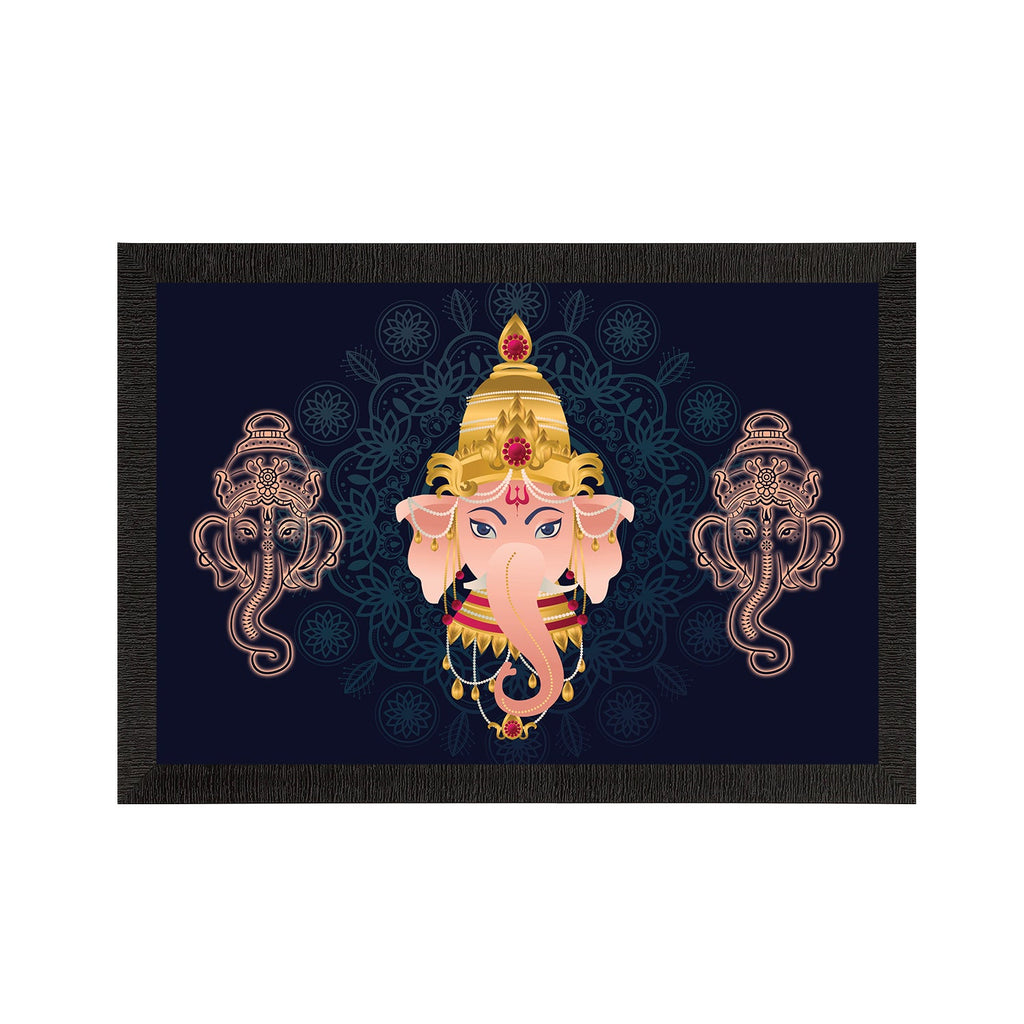Lord Ganesha Satin Matt Texture UV Art Painting Kafalo