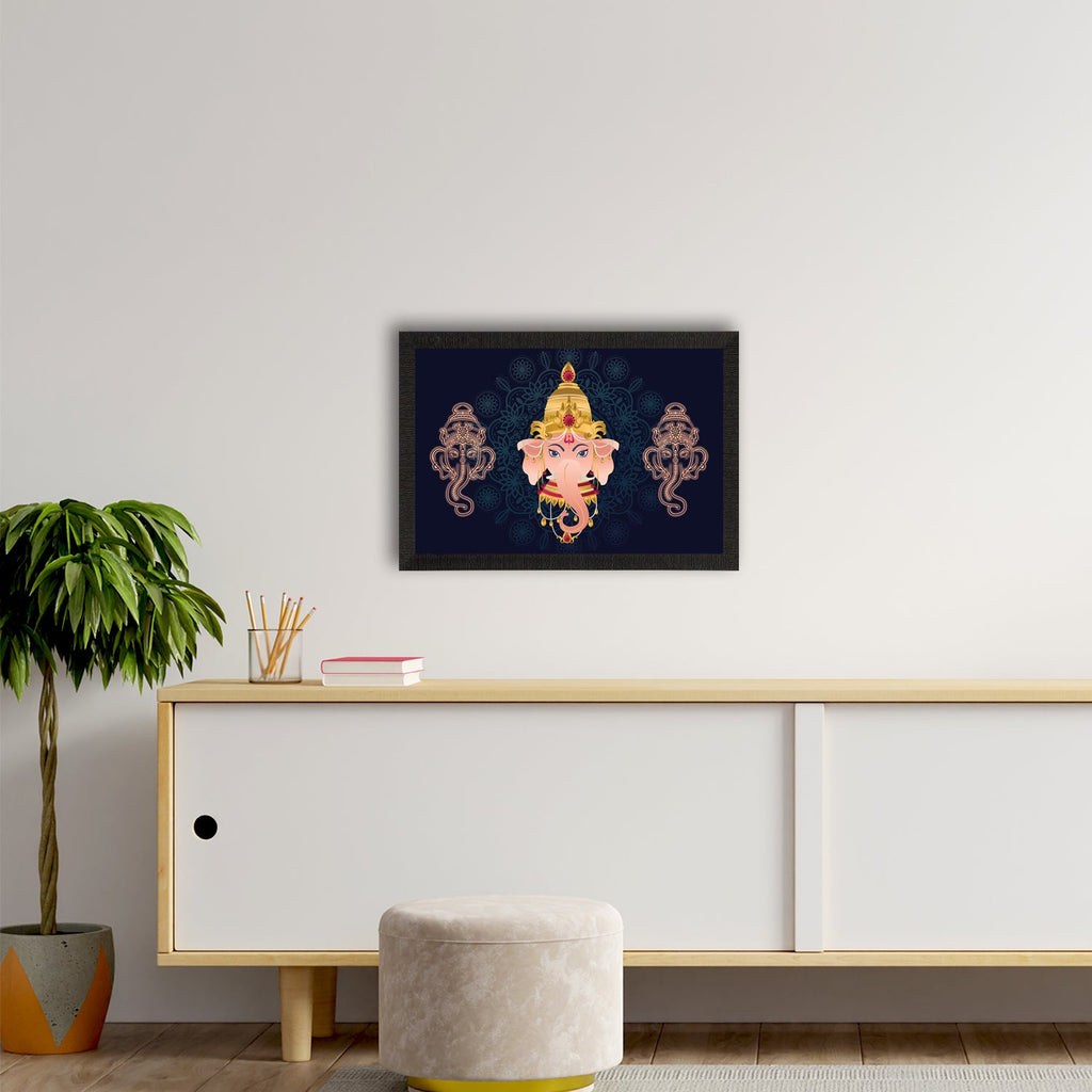 Lord Ganesha Satin Matt Texture UV Art Painting Kafalo