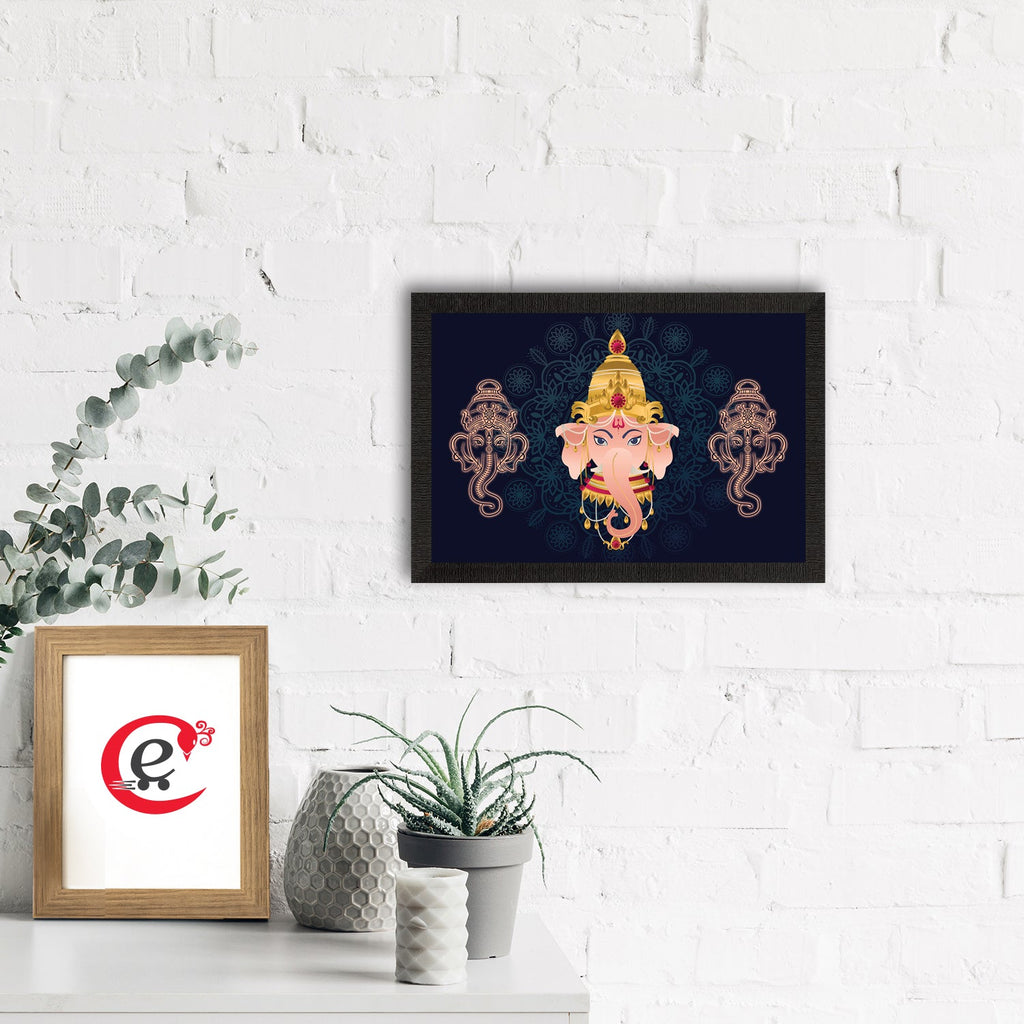 Lord Ganesha Satin Matt Texture UV Art Painting Kafalo