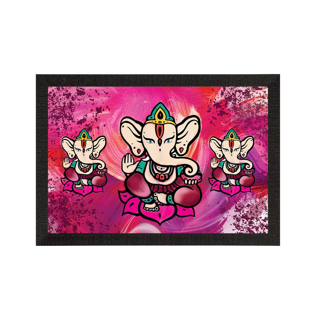 Lord Ganesha Satin Matt Texture UV Art Painting Kafalo