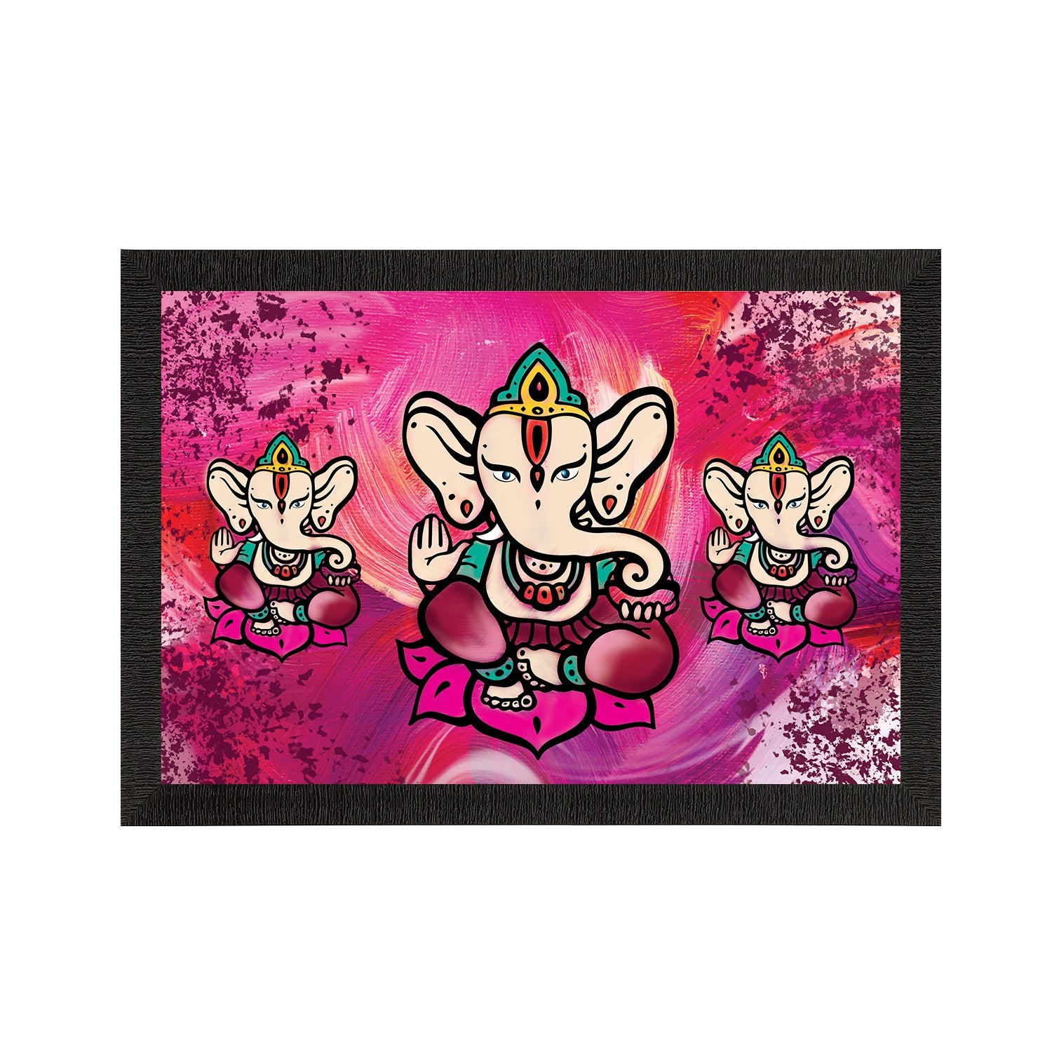 Lord Ganesha Satin Matt Texture UV Art Painting Kafalo