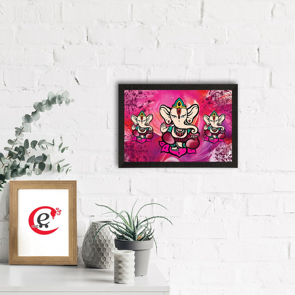 Lord Ganesha Satin Matt Texture UV Art Painting Kafalo