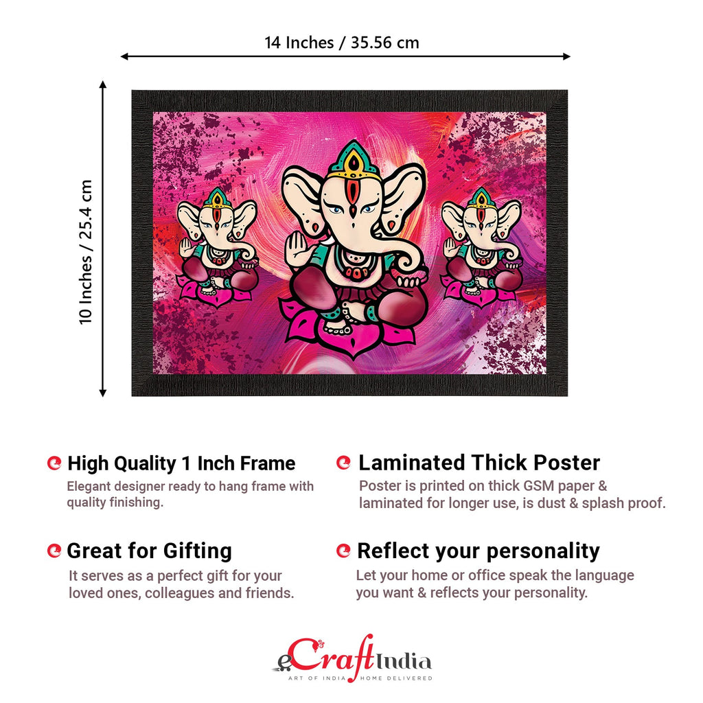 Lord Ganesha Satin Matt Texture UV Art Painting Kafalo