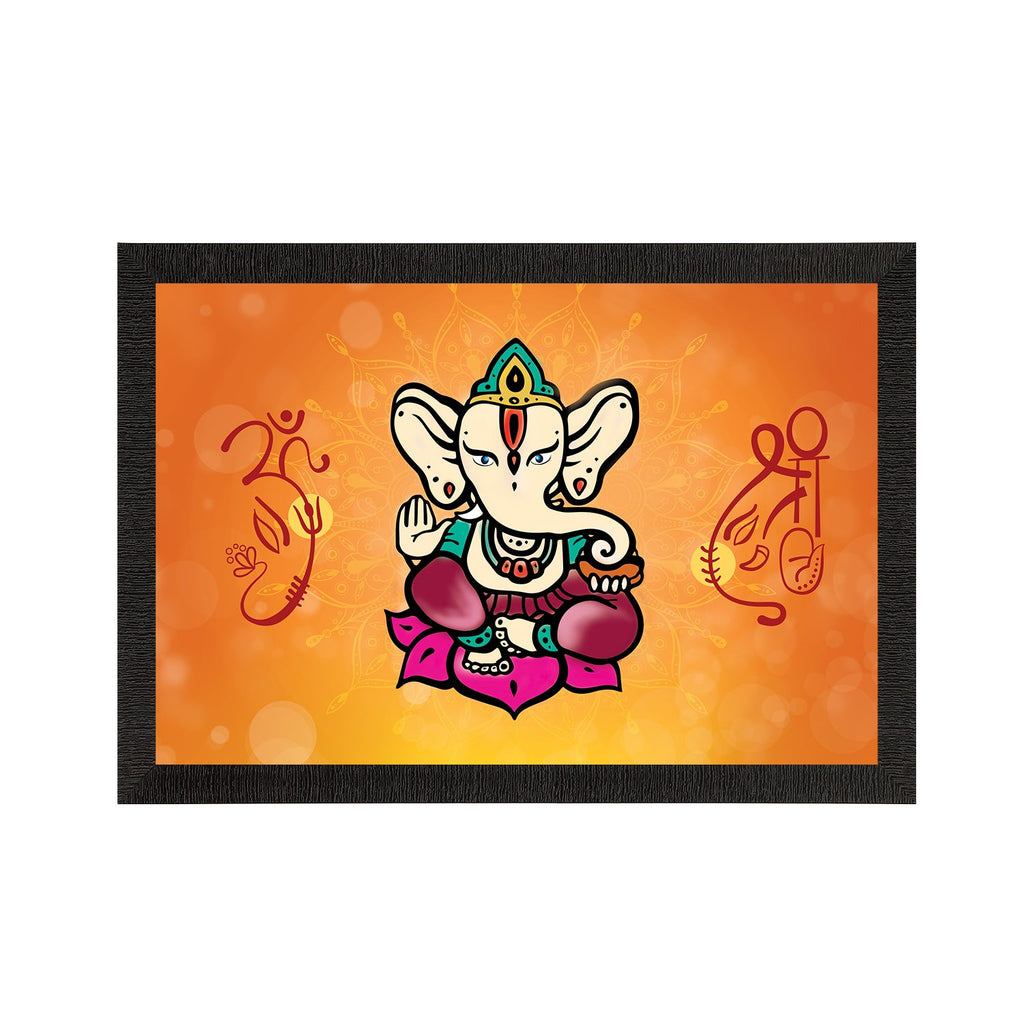 Lord Ganesha Satin Matt Texture UV Art Painting Kafalo