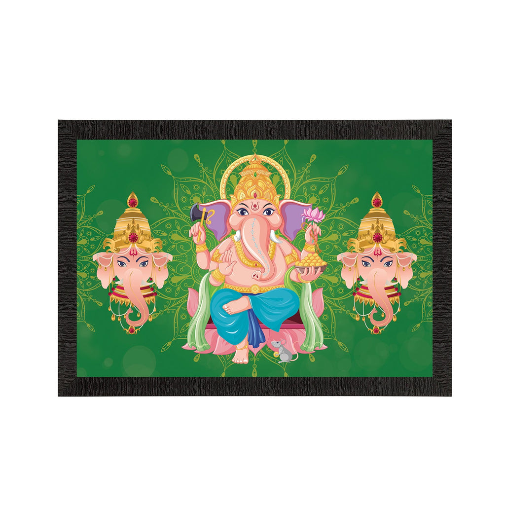 Lord Ganesha Satin Matt Texture UV Art Painting Kafalo