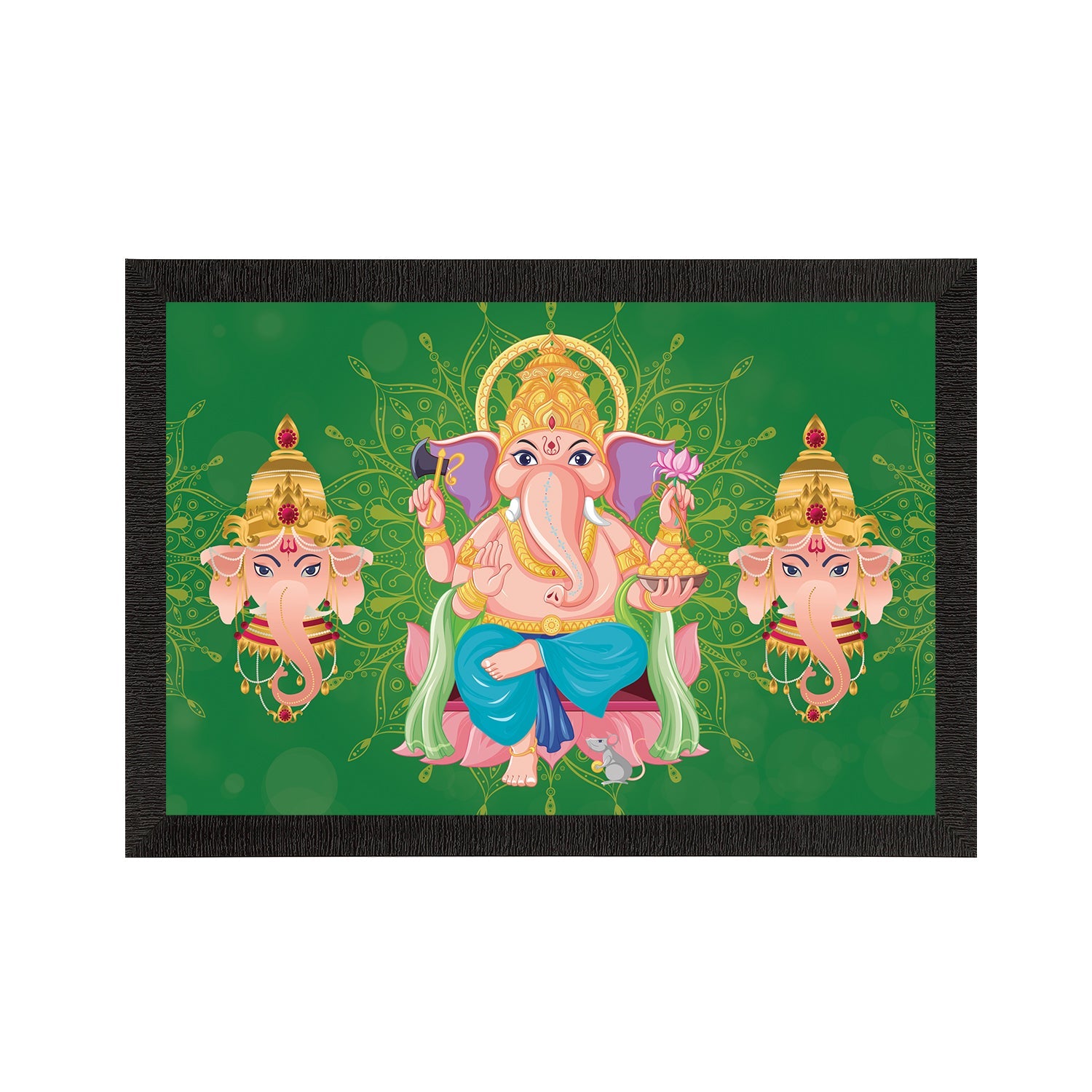 Lord Ganesha Satin Matt Texture UV Art Painting Kafalo