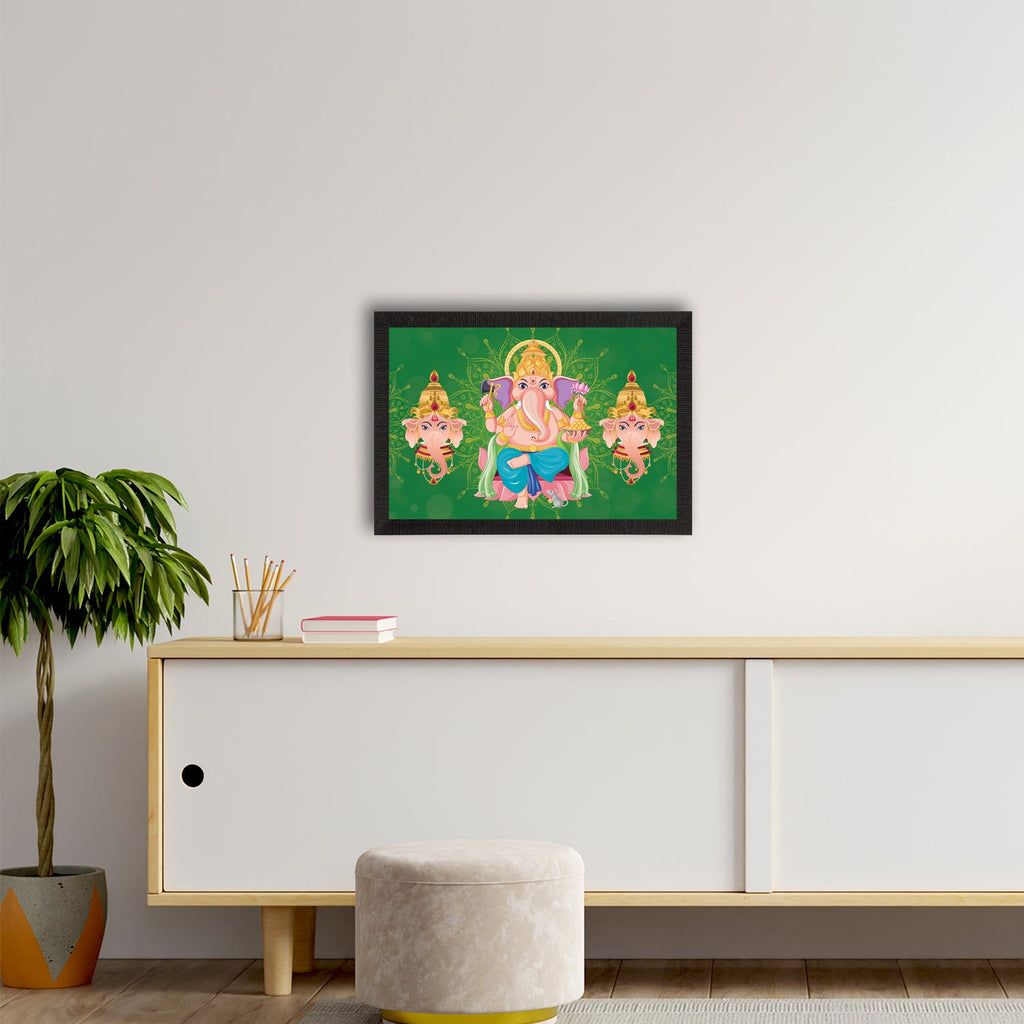 Lord Ganesha Satin Matt Texture UV Art Painting Kafalo