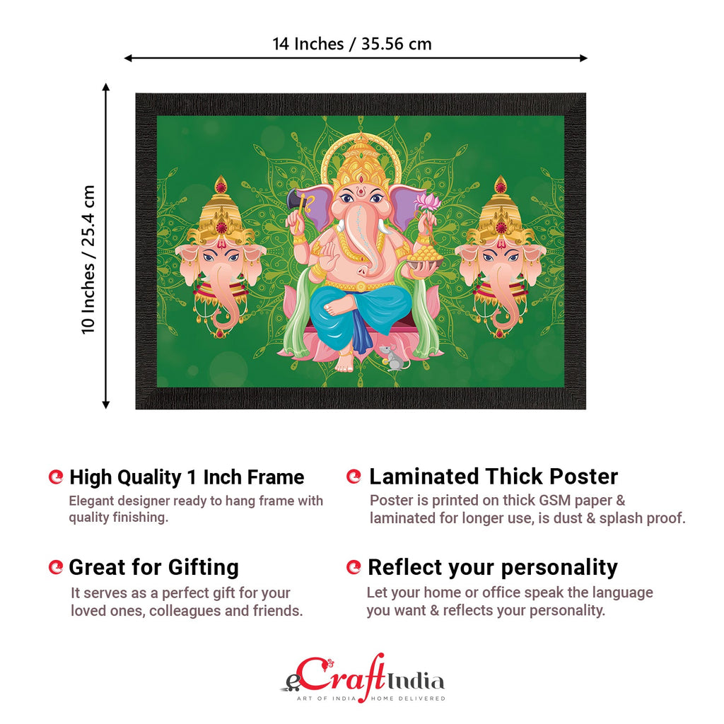 Lord Ganesha Satin Matt Texture UV Art Painting Kafalo