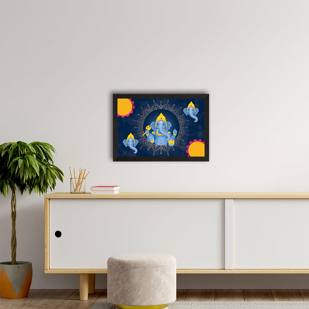 Lord Ganesha Satin Matt Texture UV Art Painting Kafalo