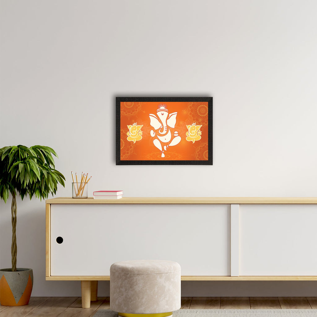 Lord Ganesha Satin Matt Texture UV Art Painting Kafalo
