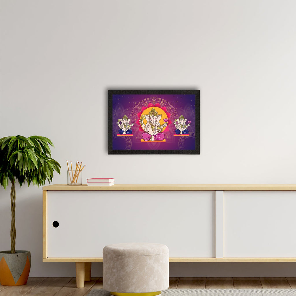 Lord Ganesha Satin Matt Texture UV Art Painting Kafalo