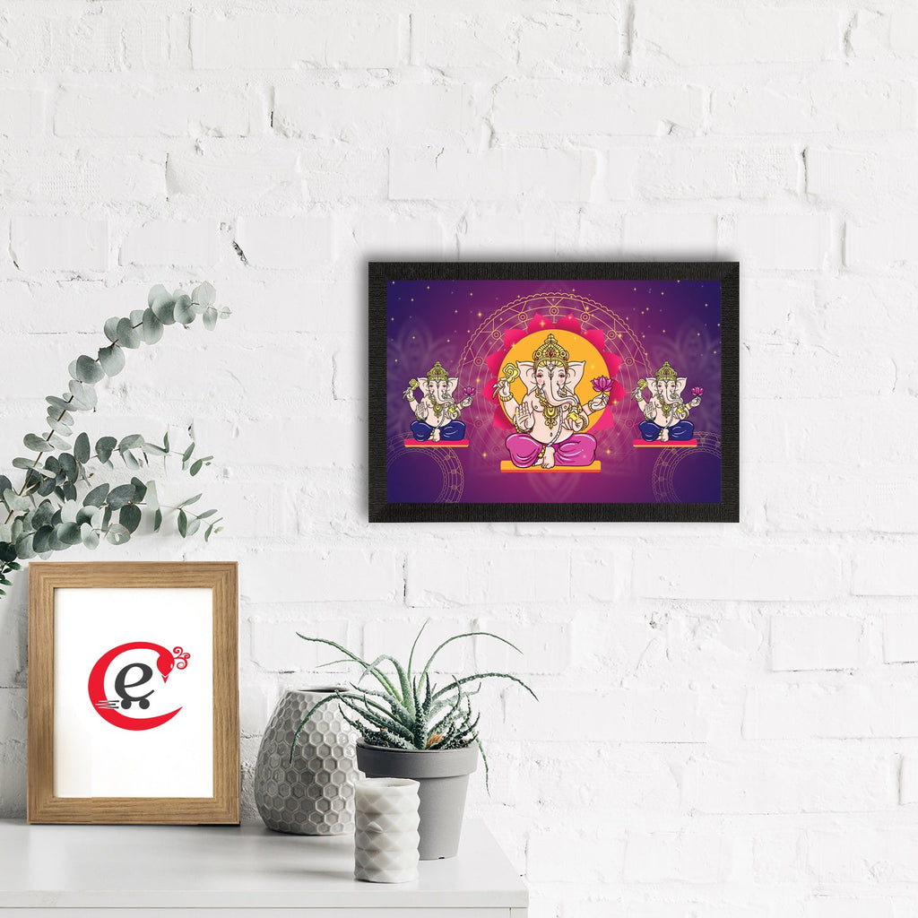 Lord Ganesha Satin Matt Texture UV Art Painting Kafalo