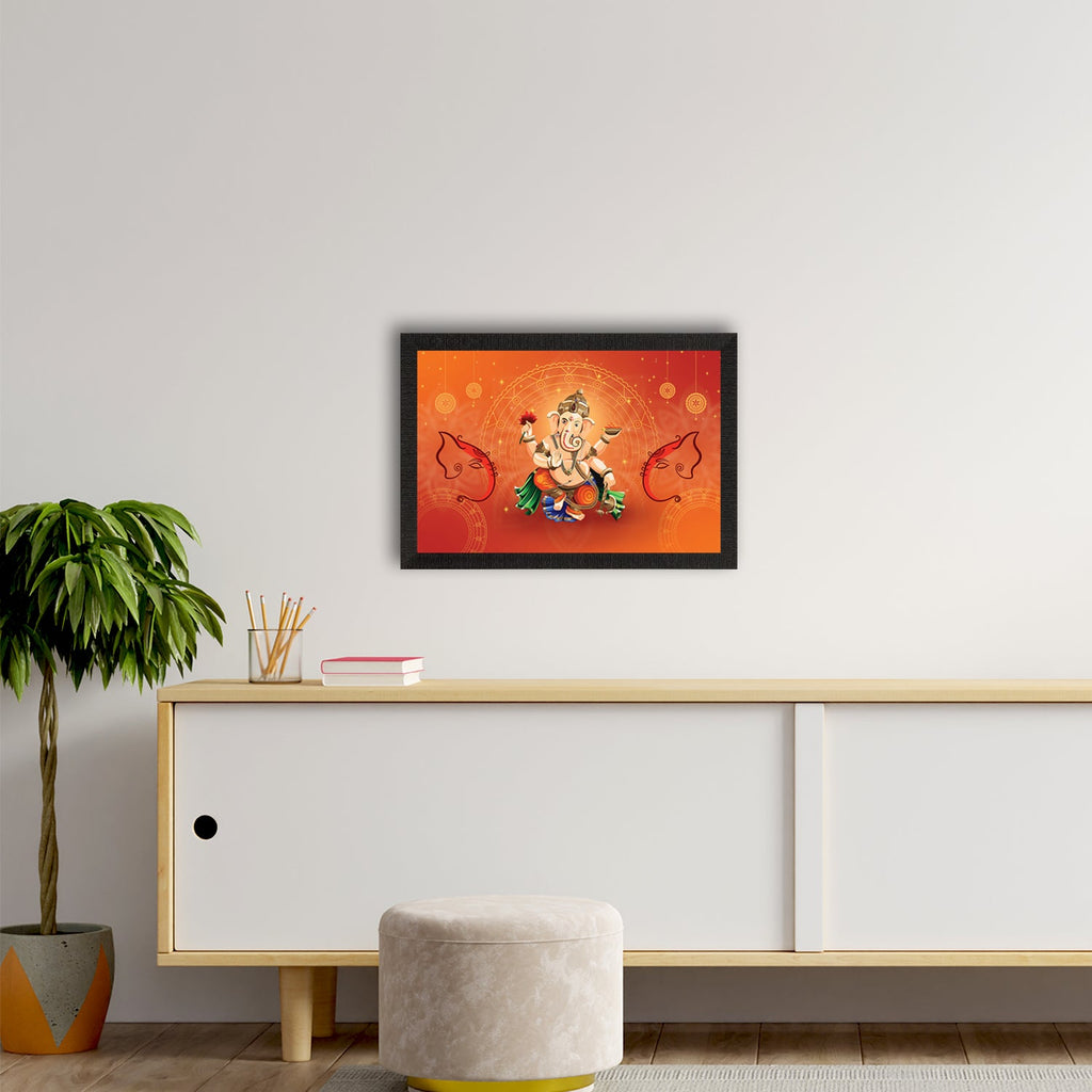 Lord Ganesha Satin Matt Texture UV Art Painting Kafalo
