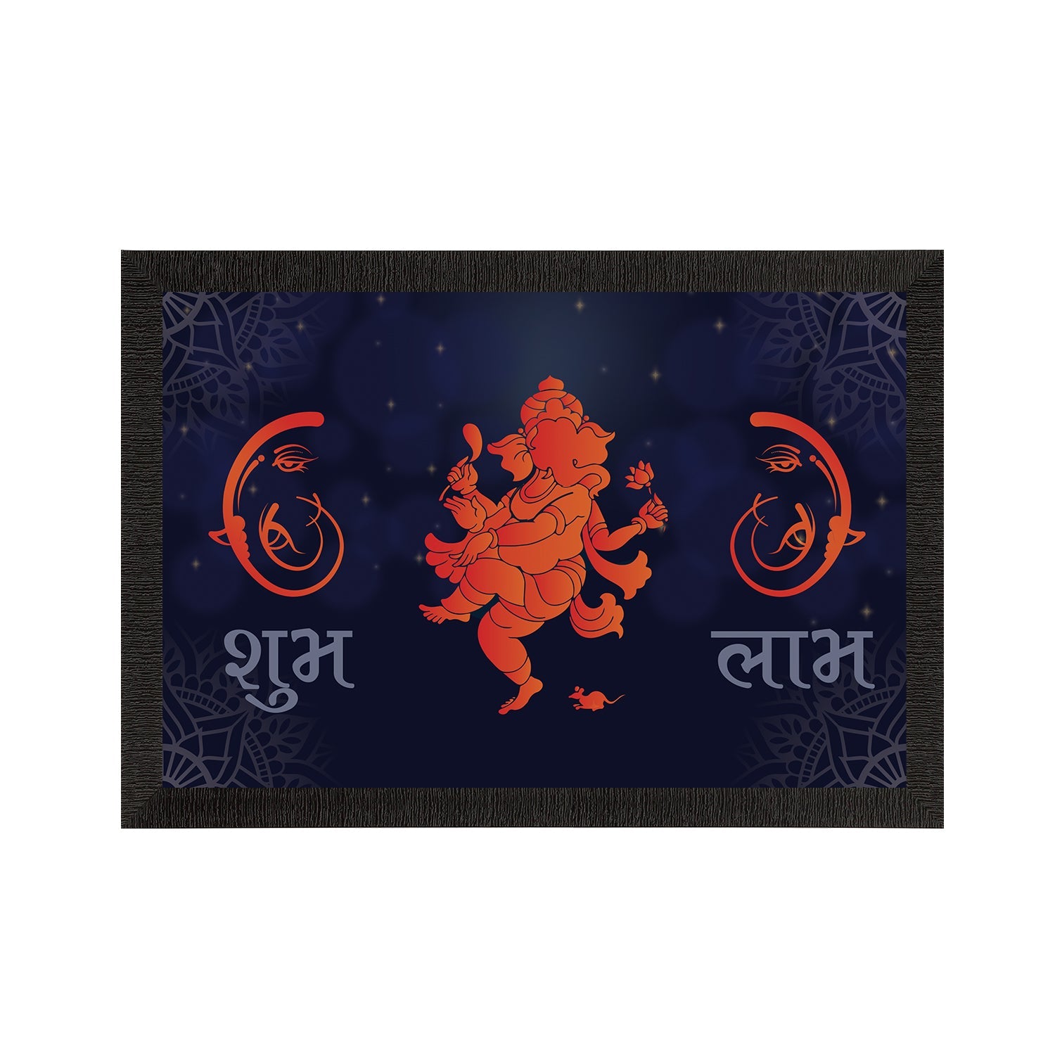Lord Ganesha Satin Matt Texture UV Art Painting Kafalo