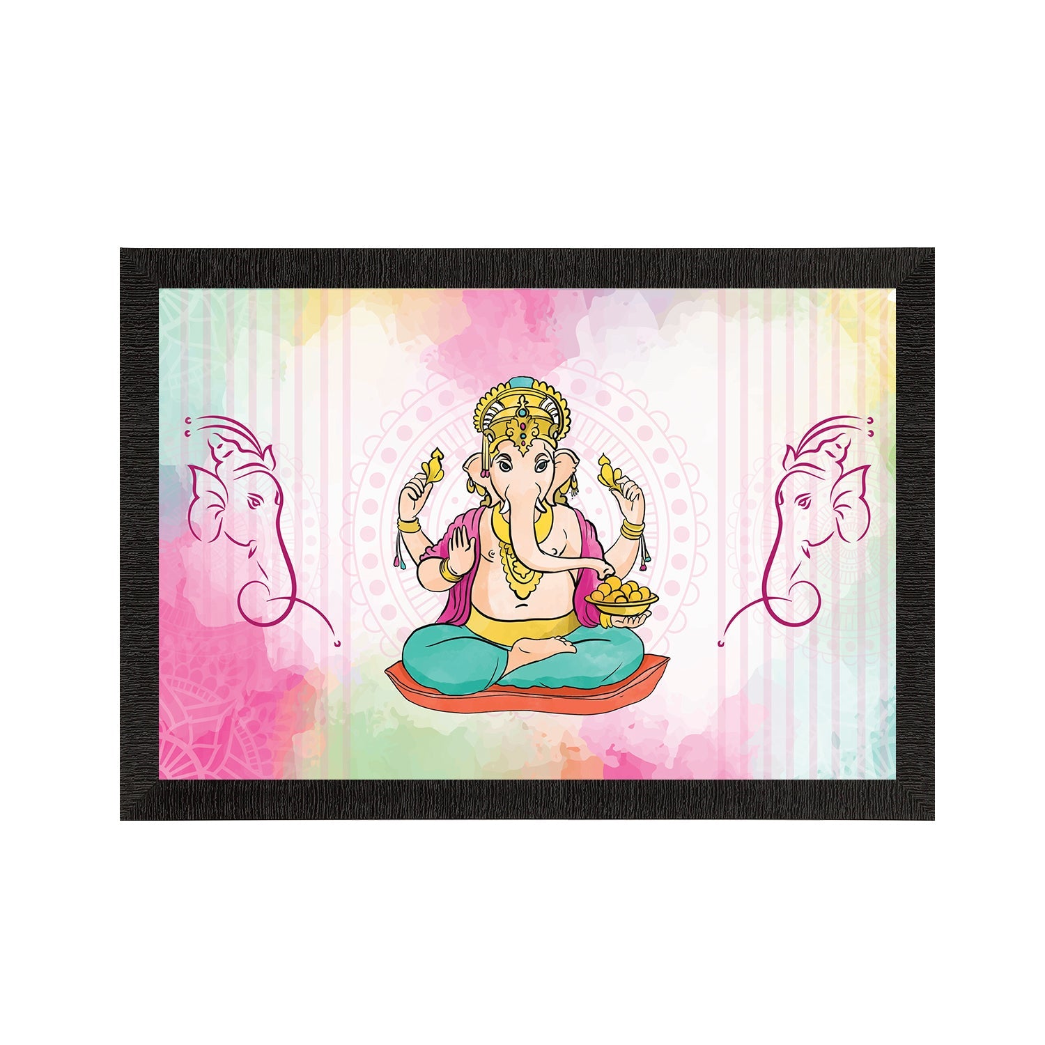 Lord Ganesha Satin Matt Texture UV Art Painting Kafalo
