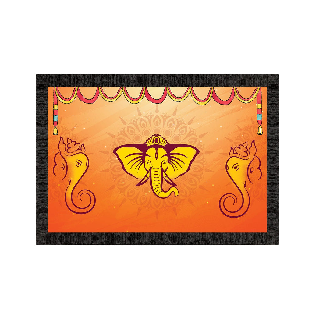 Lord Ganesha Satin Matt Texture UV Art Painting Kafalo