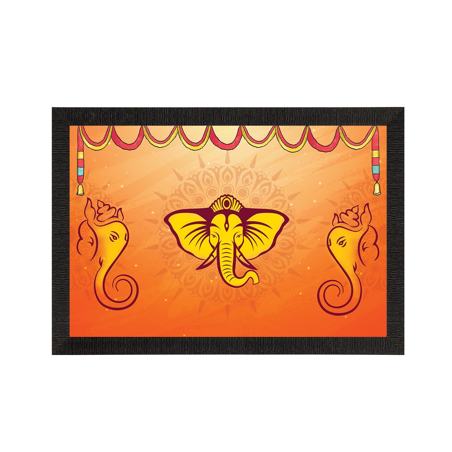 Lord Ganesha Satin Matt Texture UV Art Painting Kafalo