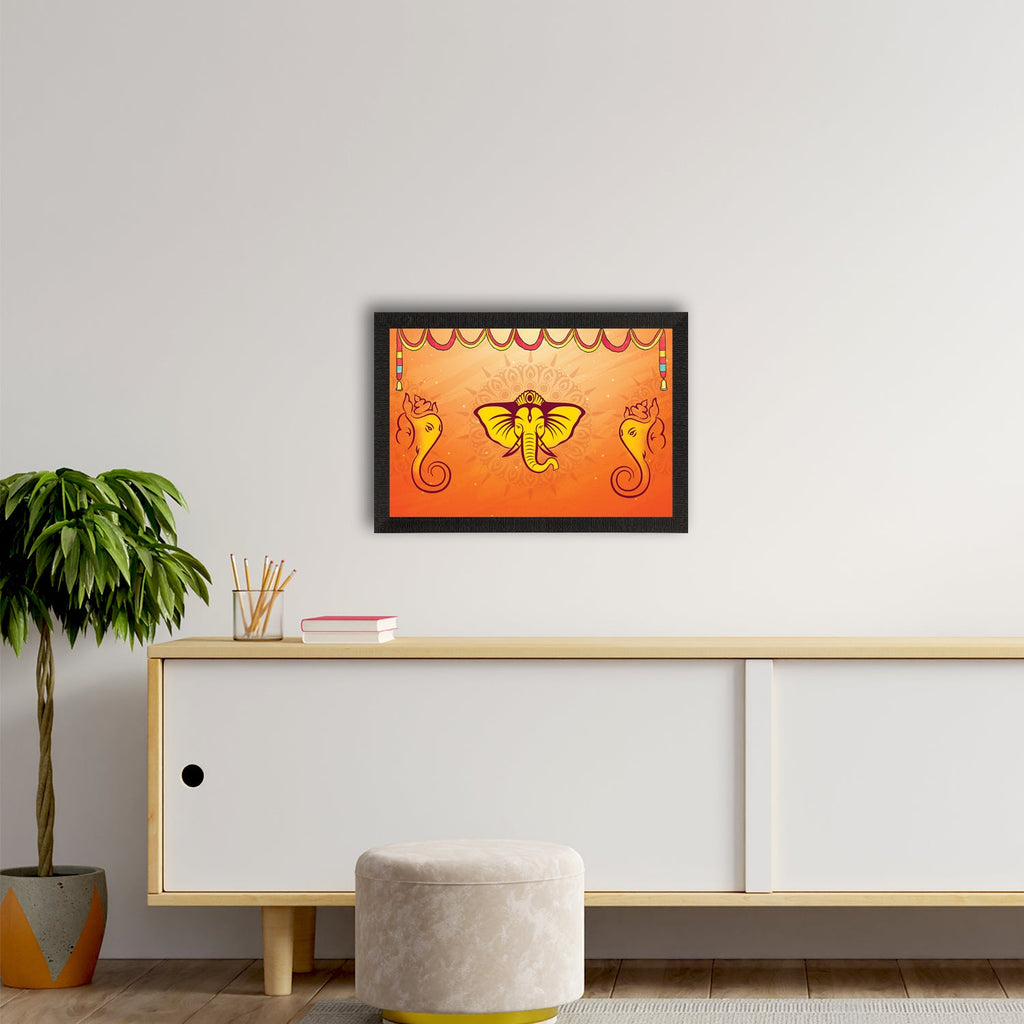 Lord Ganesha Satin Matt Texture UV Art Painting Kafalo