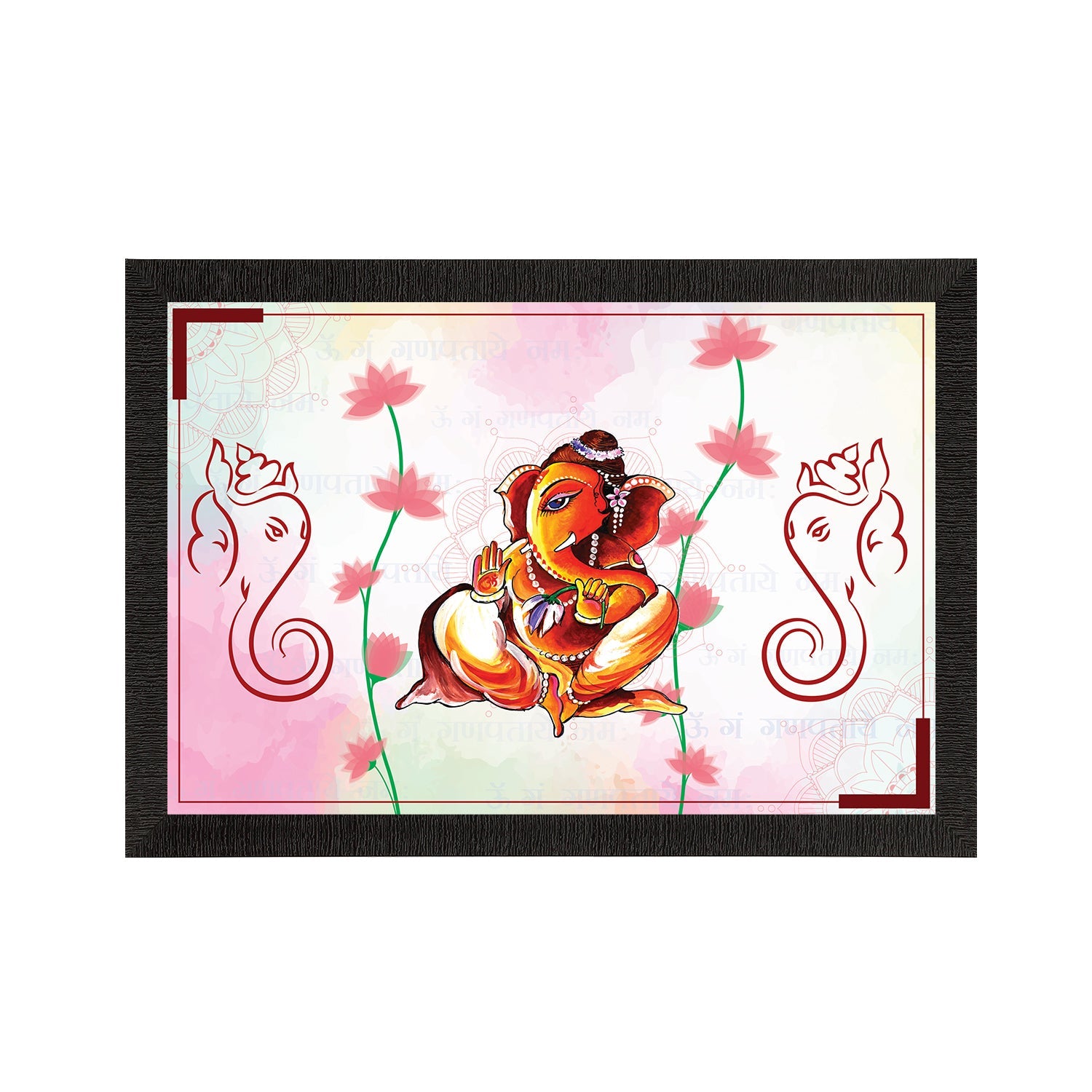 Lord Ganesha Satin Matt Texture UV Art Painting Kafalo