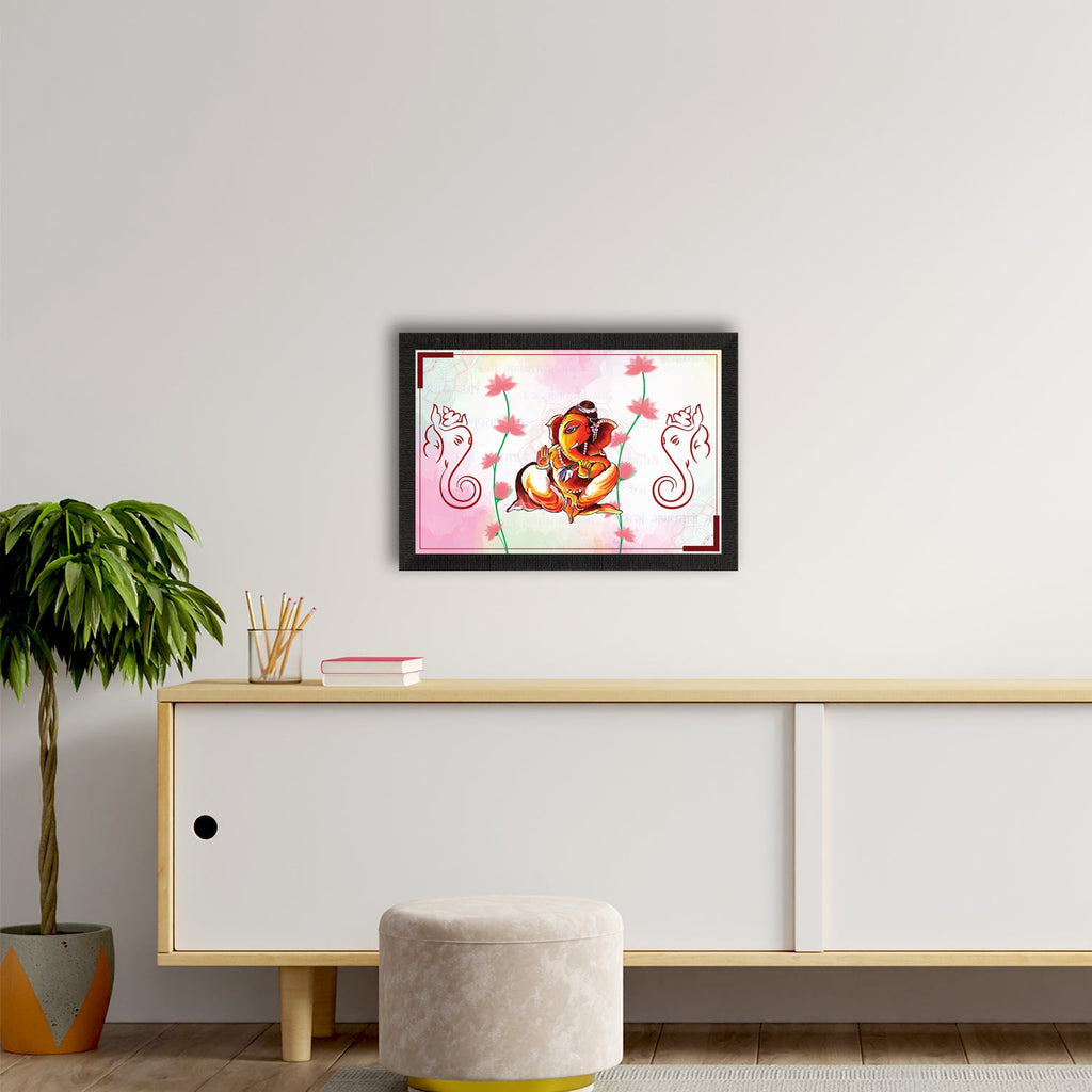 Lord Ganesha Satin Matt Texture UV Art Painting Kafalo