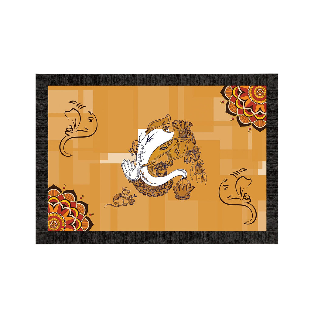 Lord Ganesha Satin Matt Texture UV Art Painting Kafalo