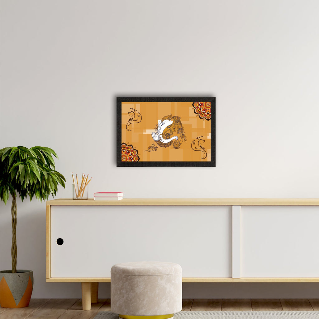 Lord Ganesha Satin Matt Texture UV Art Painting Kafalo
