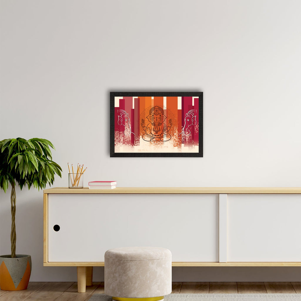 Lord Ganesha Satin Matt Texture UV Art Painting Kafalo