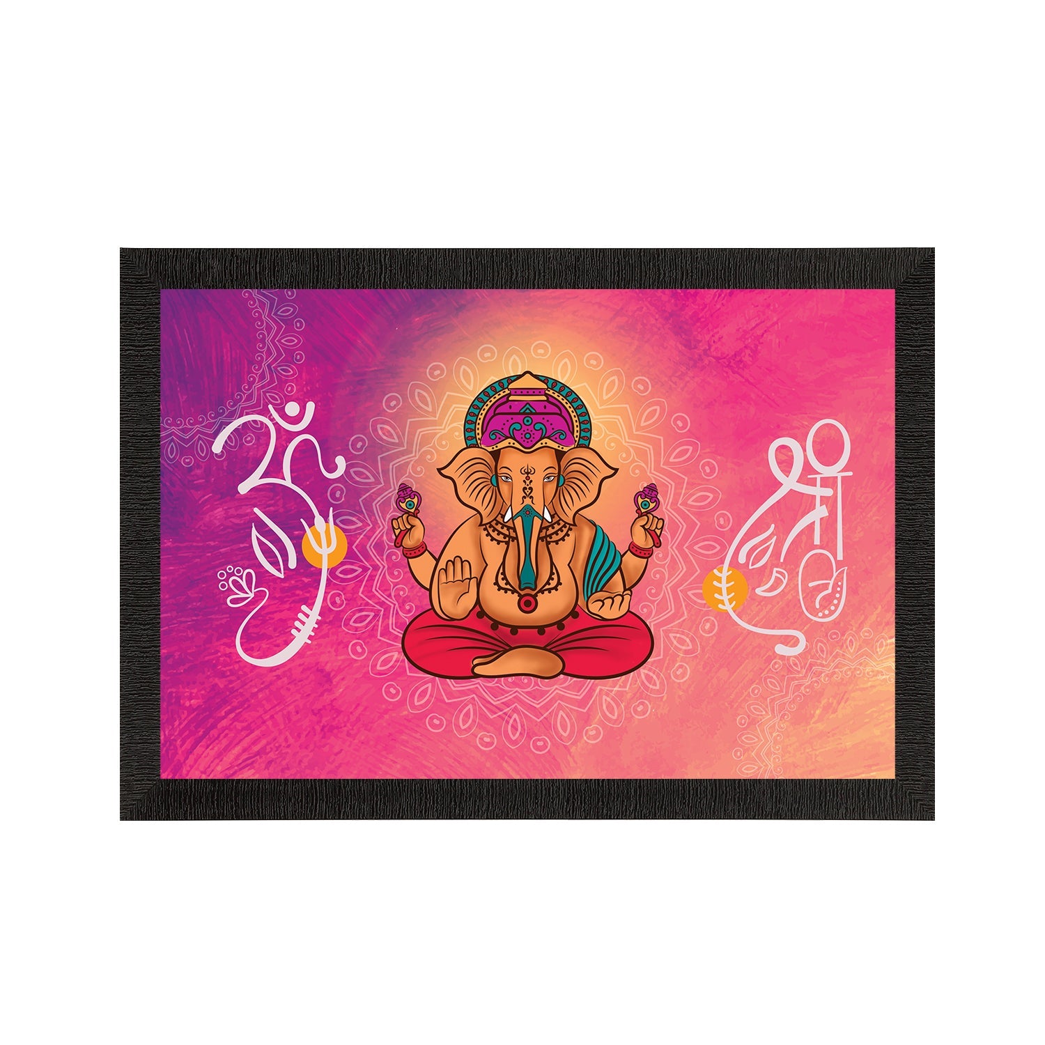 Lord Ganesha Satin Matt Texture UV Art Painting Kafalo