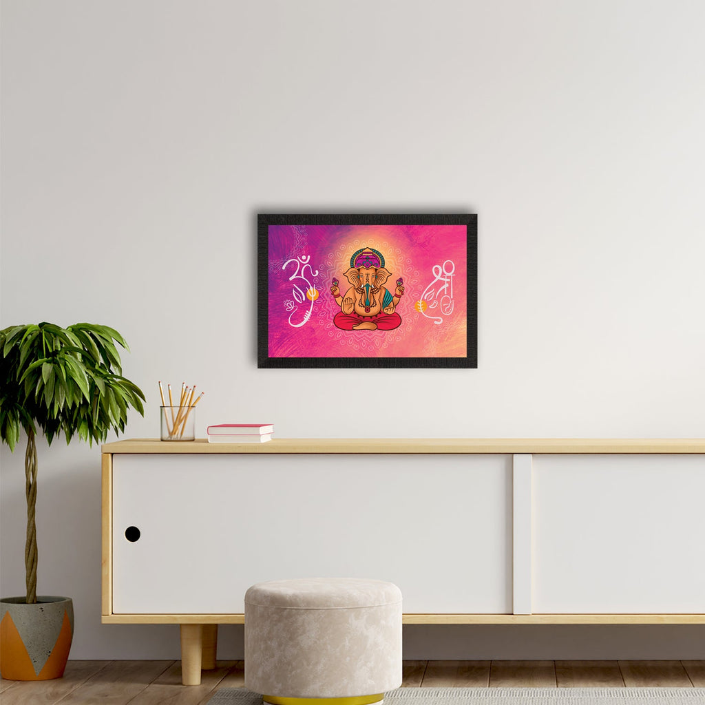 Lord Ganesha Satin Matt Texture UV Art Painting Kafalo
