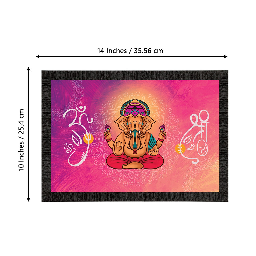 Lord Ganesha Satin Matt Texture UV Art Painting Kafalo
