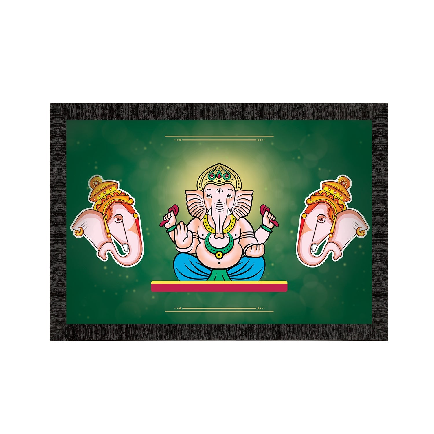 Lord Ganesha Satin Matt Texture UV Art Painting Kafalo