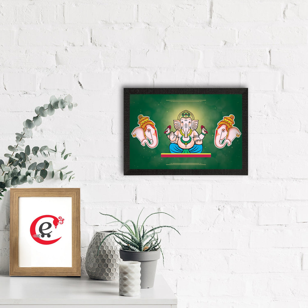 Lord Ganesha Satin Matt Texture UV Art Painting Kafalo