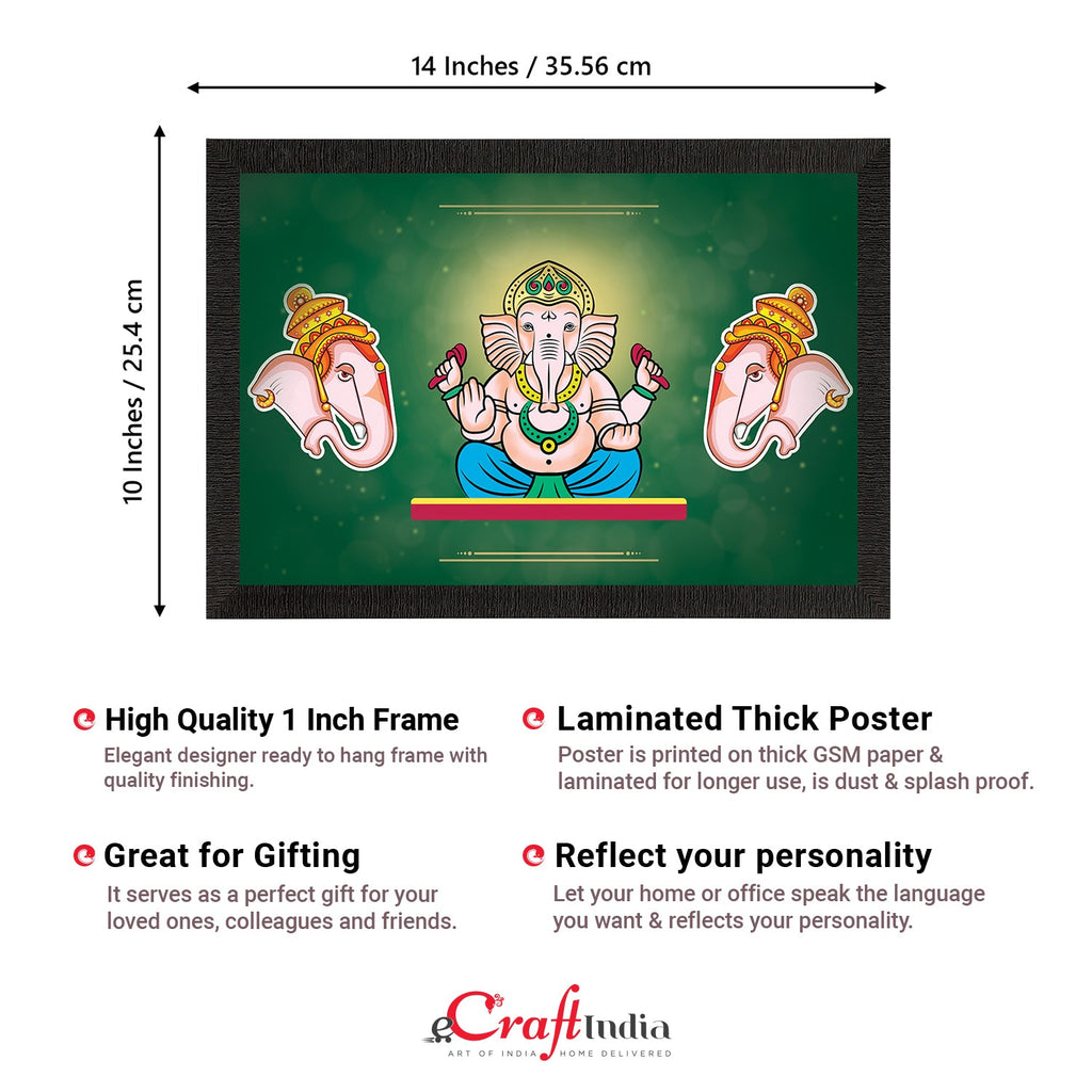 Lord Ganesha Satin Matt Texture UV Art Painting Kafalo