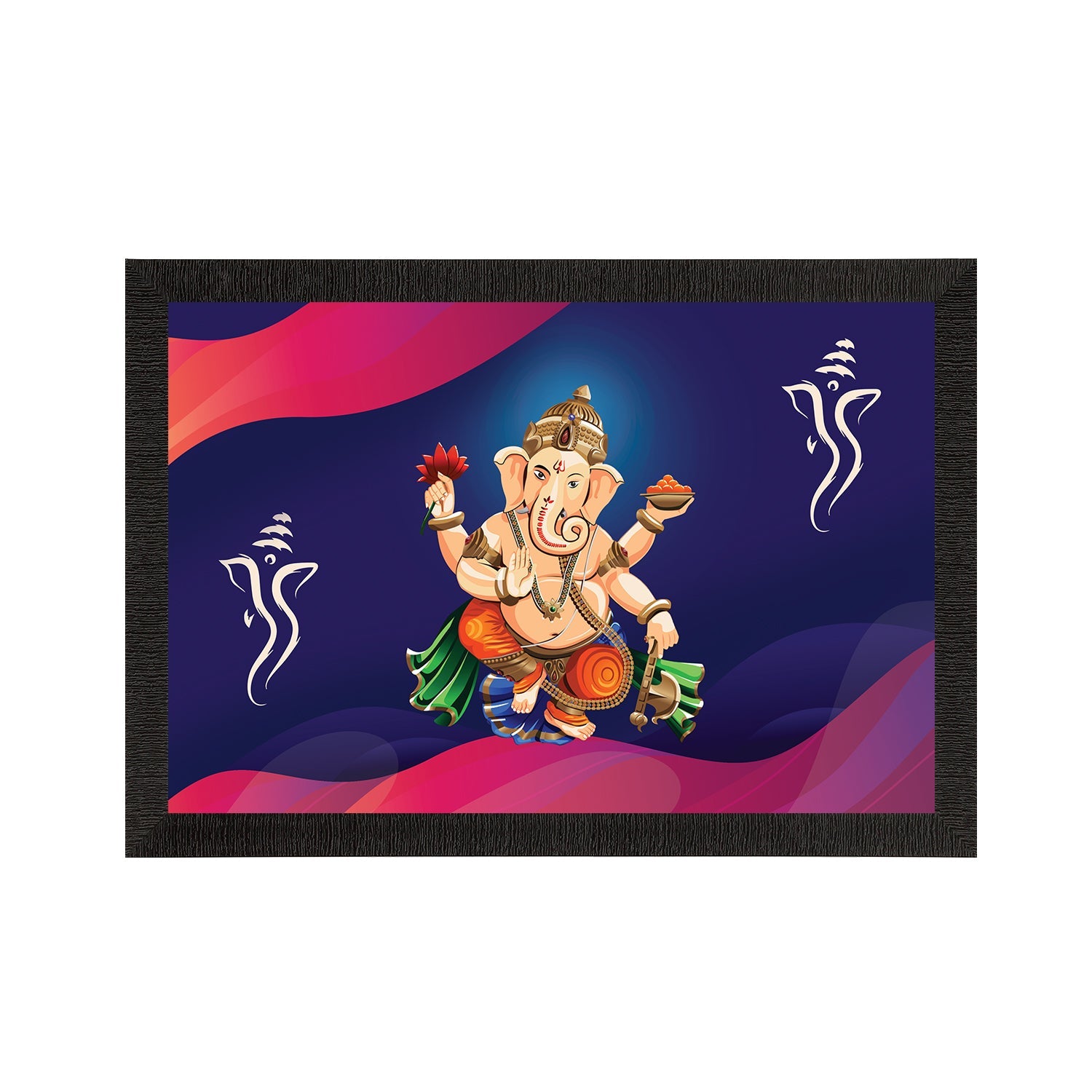 Lord Ganesha Satin Matt Texture UV Art Painting Kafalo