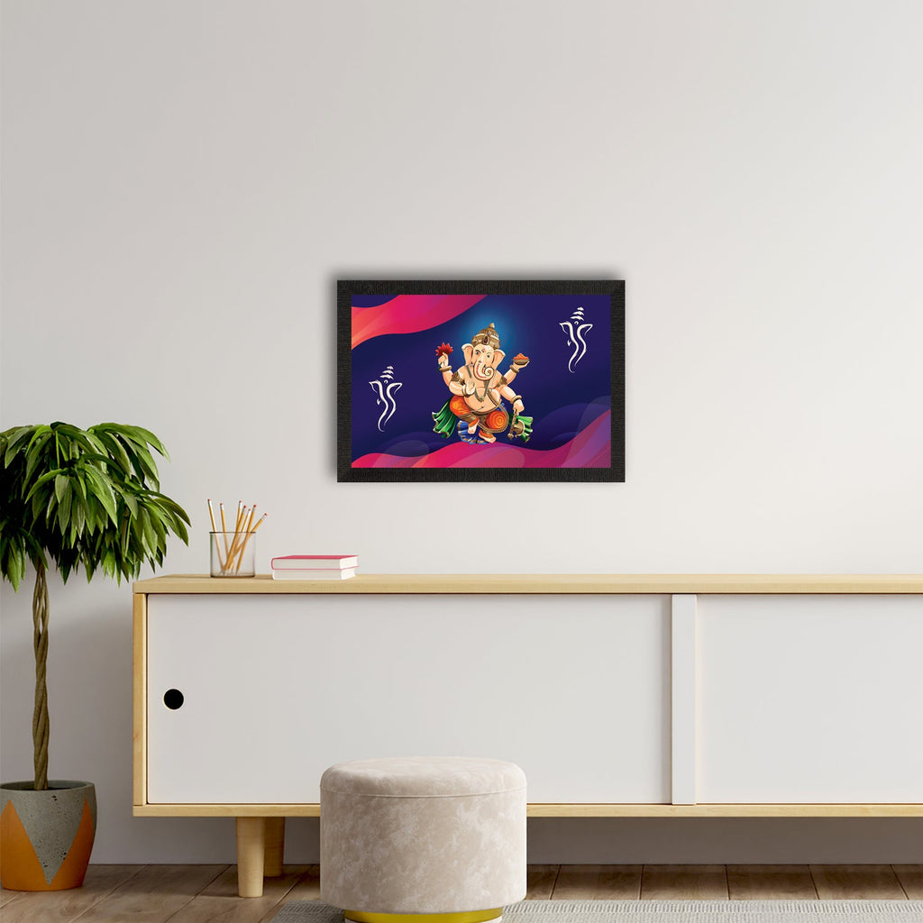 Lord Ganesha Satin Matt Texture UV Art Painting Kafalo