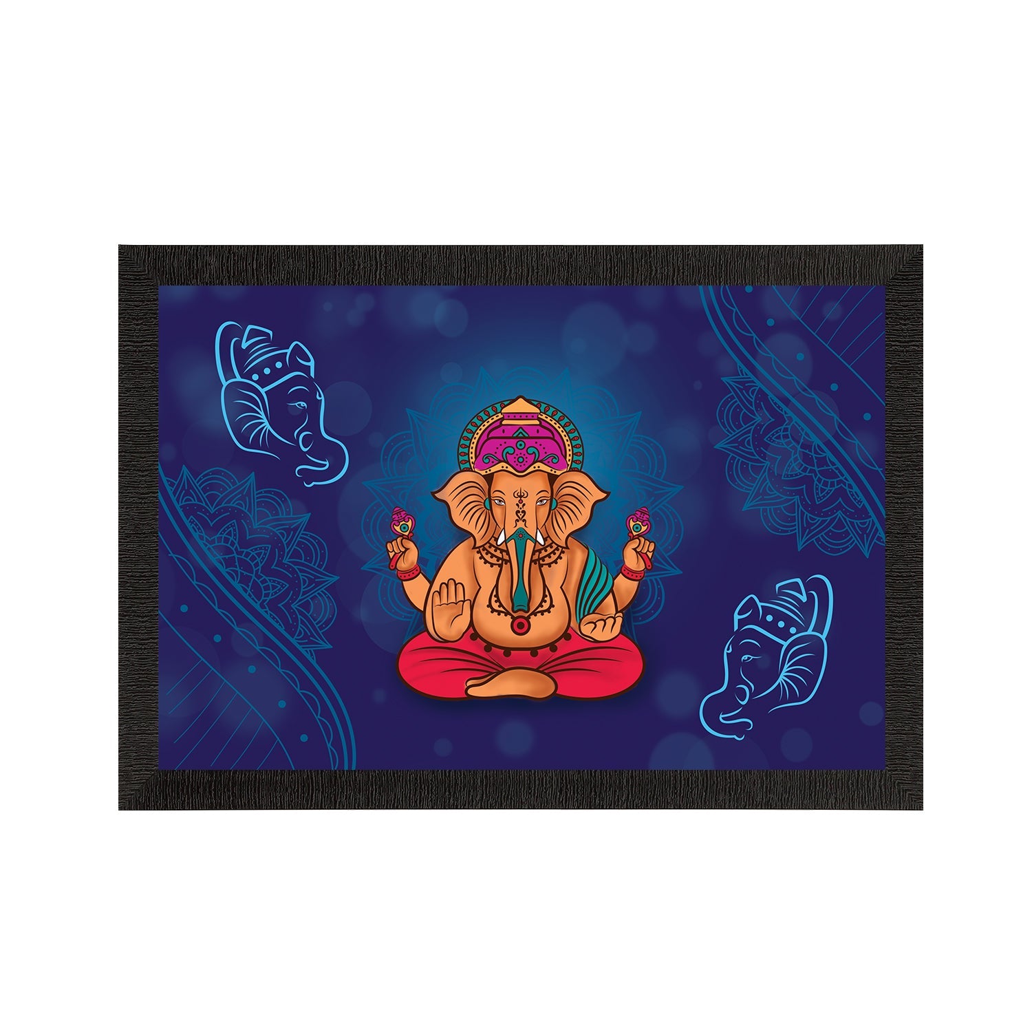 Lord Ganesha Satin Matt Texture UV Art Painting Kafalo