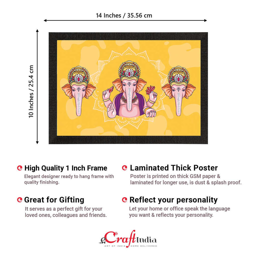Lord Ganesha Satin Matt Texture UV Art Painting Kafalo