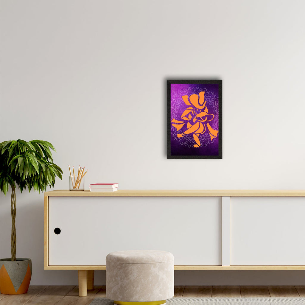 Lord Ganesha Satin Matt Texture UV Art Painting Kafalo