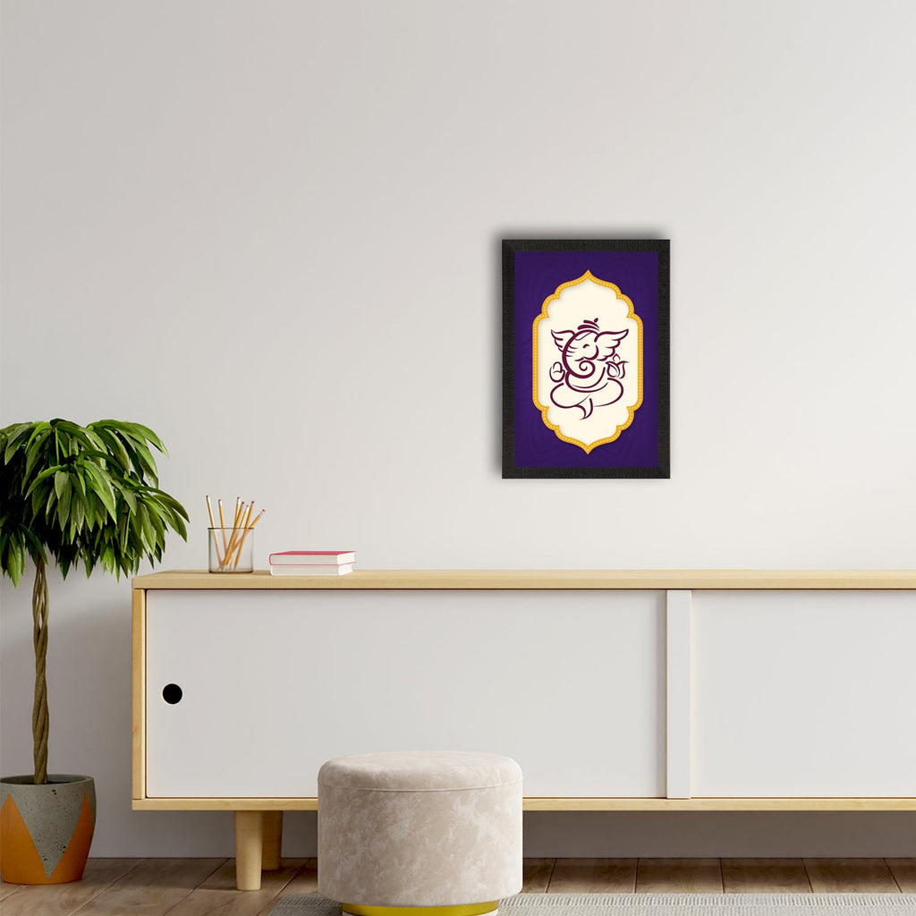 Lord Ganesha Satin Matt Texture UV Art Painting Kafalo