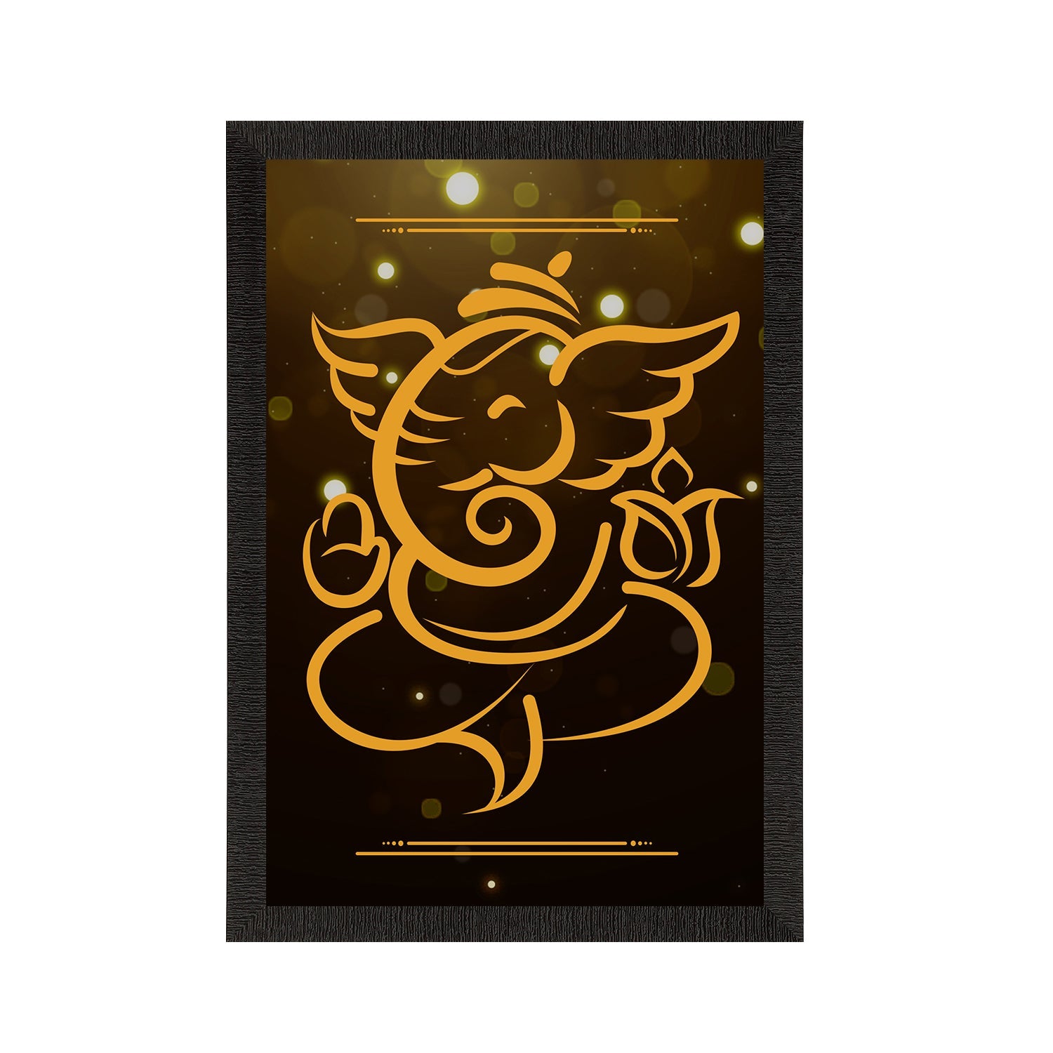 Lord Ganesha Satin Matt Texture UV Art Painting Kafalo