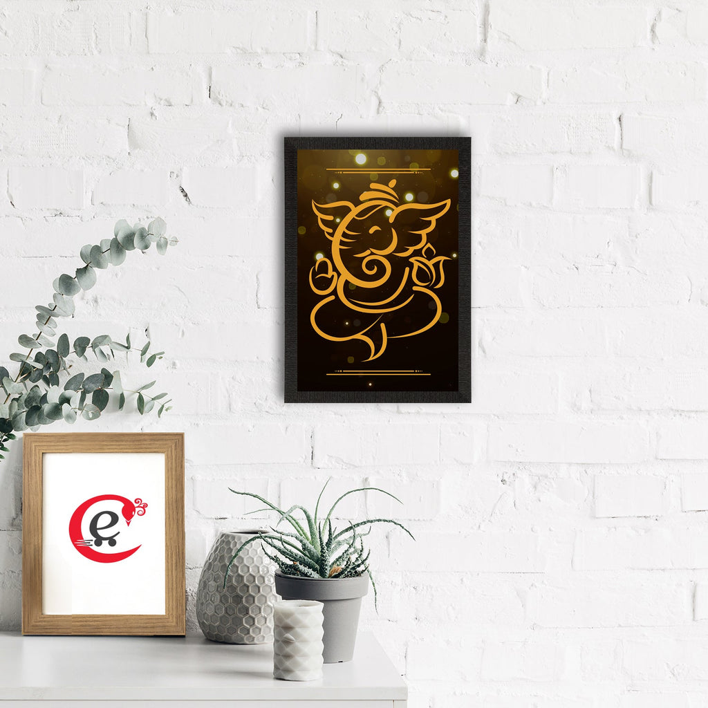 Lord Ganesha Satin Matt Texture UV Art Painting Kafalo