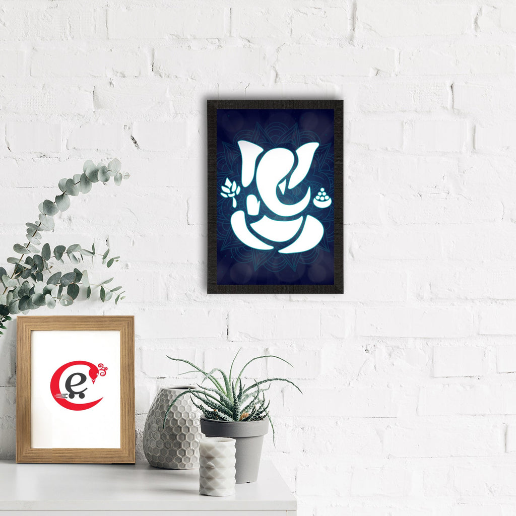 Lord Ganesha Satin Matt Texture UV Art Painting Kafalo