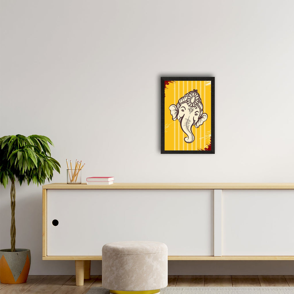 Lord Ganesha Satin Matt Texture UV Art Painting Kafalo