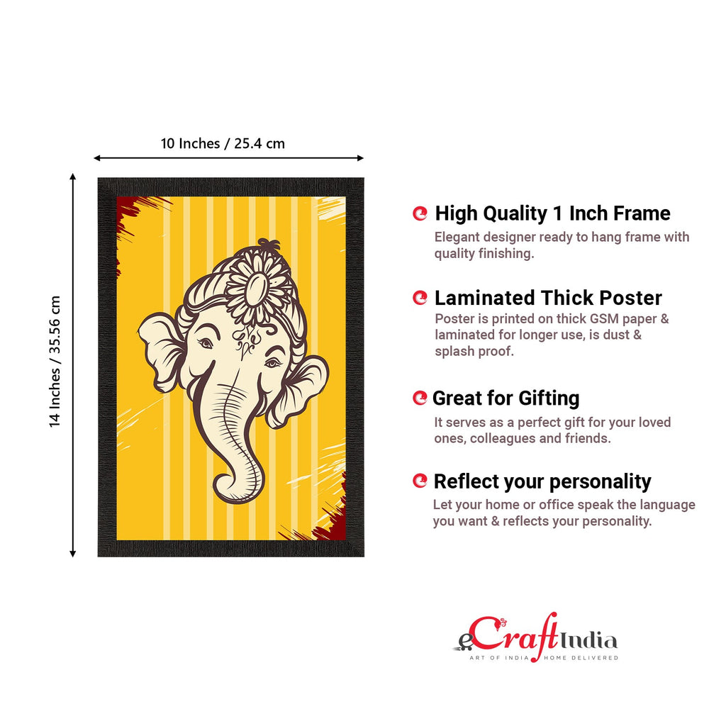 Lord Ganesha Satin Matt Texture UV Art Painting Kafalo