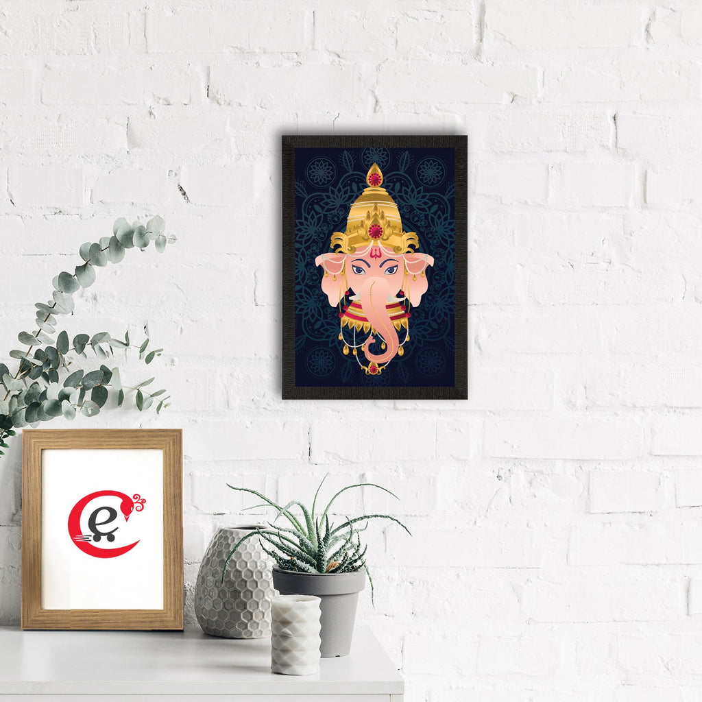 Lord Ganesha Satin Matt Texture UV Art Painting Kafalo