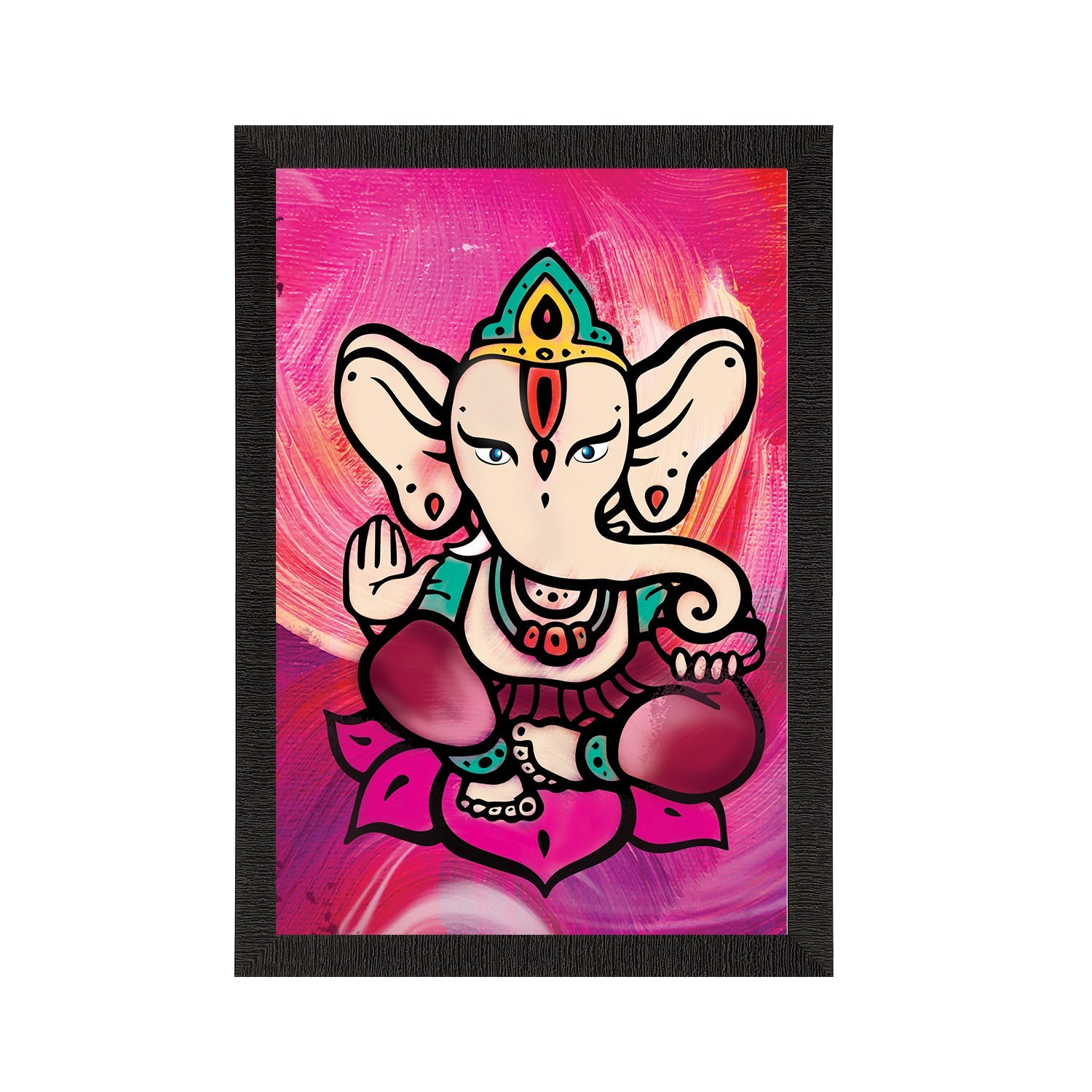 Lord Ganesha Satin Matt Texture UV Art Painting Kafalo