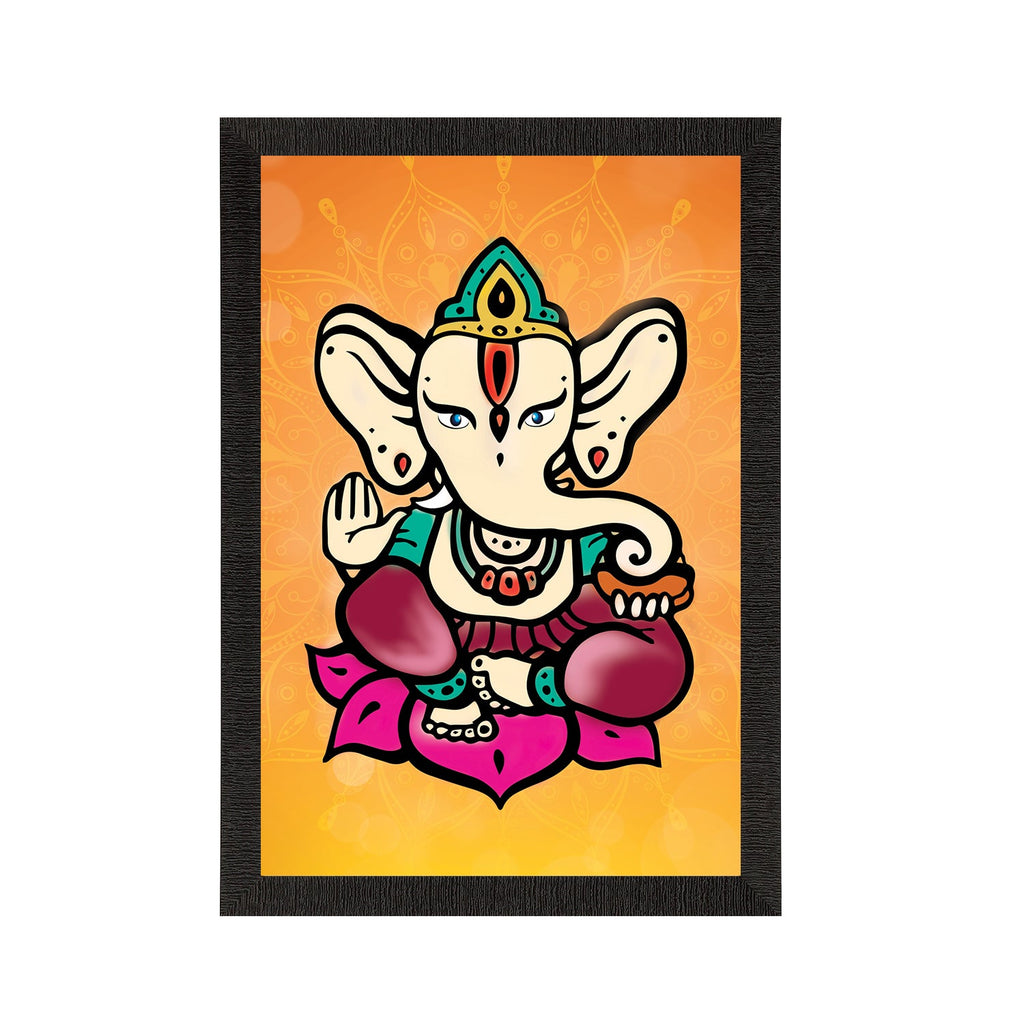 Lord Ganesha Satin Matt Texture UV Art Painting Kafalo