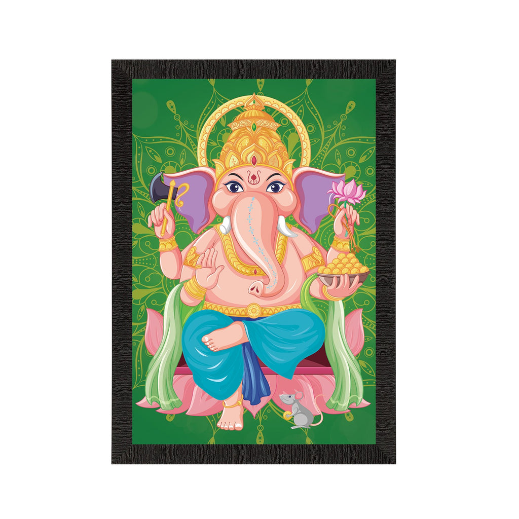 Lord Ganesha Satin Matt Texture UV Art Painting Kafalo