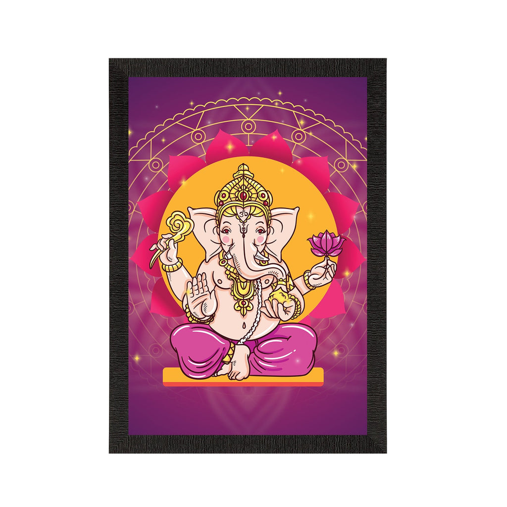 Lord Ganesha Satin Matt Texture UV Art Painting Kafalo