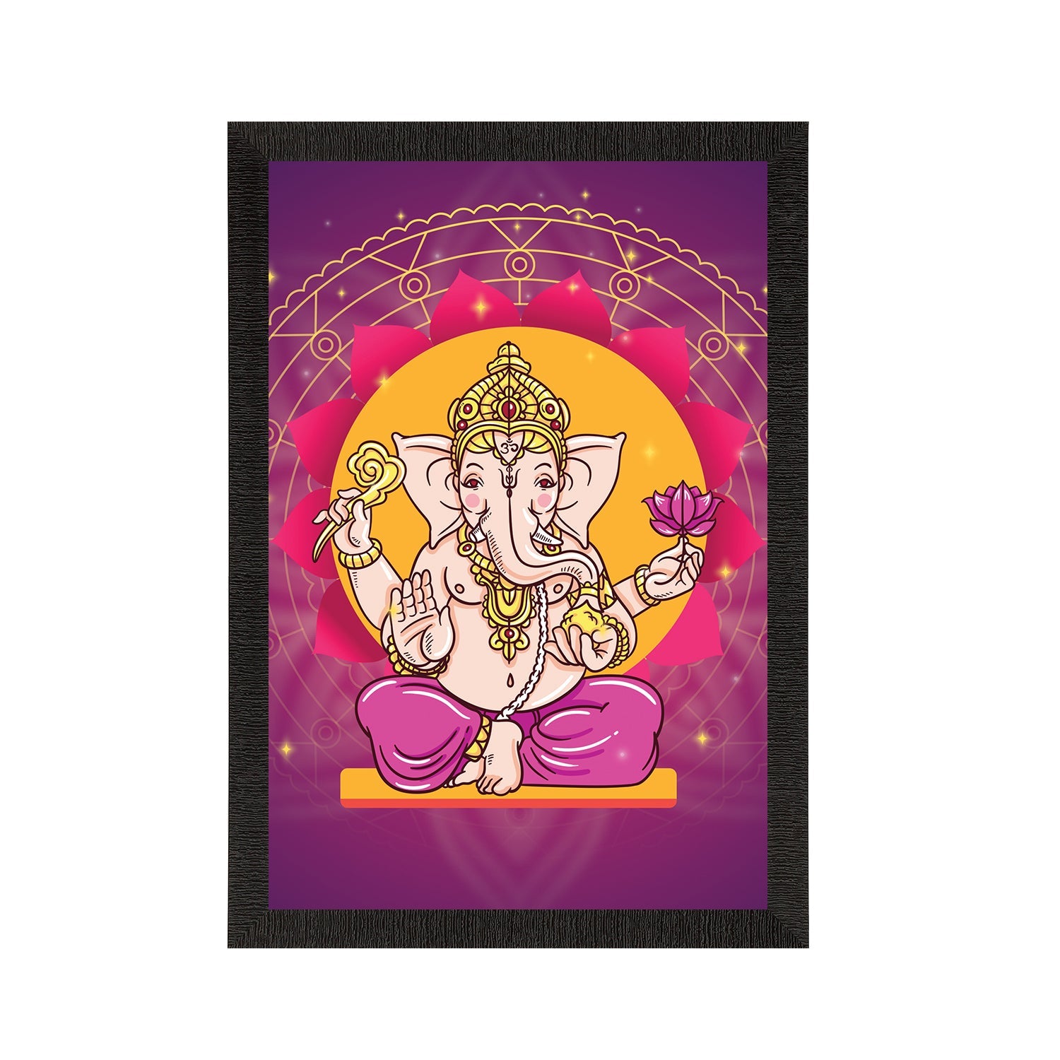 Lord Ganesha Satin Matt Texture UV Art Painting Kafalo